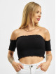 Urban Classics Tops sans manche Cold Shoulder Smoke Cropped noir